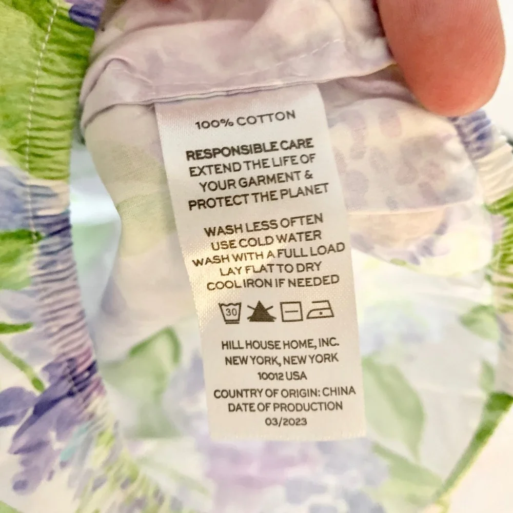 Hill House Tiny Bloomers Diaper Cover Kid Sz 12-18M Blue Hydrangea Floral Cotton